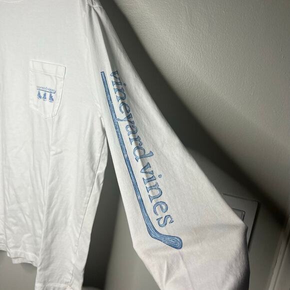 Vineyard Vines Ice Skates Long Sleeve Shirt Men's Size Large Winter Holiday - Picture 5 of 7